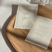 Menu Rétro manuscrit Whimsical Moderne Mariage unique