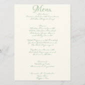Menu Rétro manuscrit Whimsical Moderne Mariage unique (Devant)