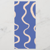 Menu Retro Modern Dark Blue Beige "Let's Eat!" Wedding (Dos)