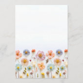 Menu Retro Pastel Pink Boho Fleur sauvage Détails sur l (Dos)