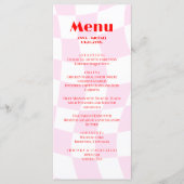 Menu RETRO rose Motif gras Typographie (Devant)