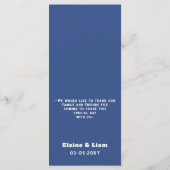 Menu Retro Super Boho Chic Floral Mariage (Dos)