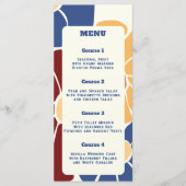 Menu Retro Super Boho Chic Floral Mariage (Devant)
