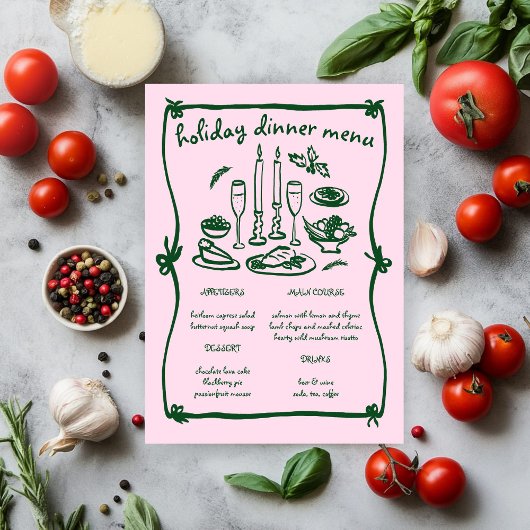 Menu Réunion de Noël Filleul Capriceuse