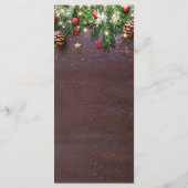 Menu Réunion de Noël rustique de Noël pour le dîner (Dos)