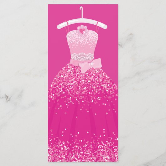 Menu Rêve de mode rose Princesse Gown Quinceanera Party (Dos)