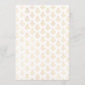 Menu Rococo d'or Foil Classic Sophistiqué (Dos)