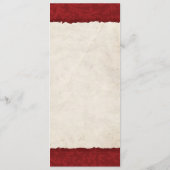 Menu Rode  landbruiloft (Achterkant)
