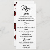 Menu Rode Tartan (Voorkant / Achterkant)