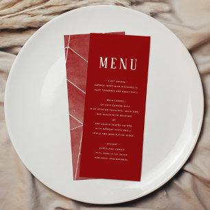 Menu Rode Waterverf Geometric Gala