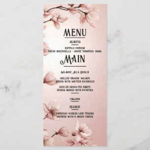 Menu Romance florissante : Un thème Mariage floral