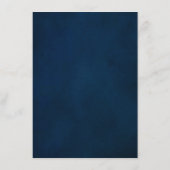 Menu Romantic Navy Blue Blush Rose Floral géométrique (Dos)