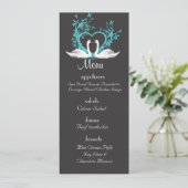 Menu Romantic Swans Wedding (Staand voorkant)