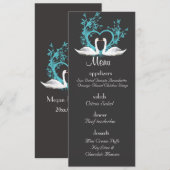 Menu Romantic Swans Wedding (Voorkant / Achterkant)