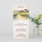 Menu Romantic Vineyard Rustic Wedding (Debout devant)