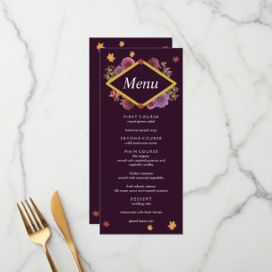 Menu Romantique Automne Dahlia Mariage