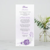 Menu romantique & blanc violet mariage (Debout devant)
