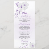 menu romantique & blanc violet mariage à fleurs (Devant)