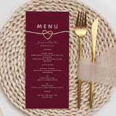 Menu Romantique Bourgogne Mariage
