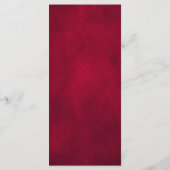 Menu Romantique Bourgogne Rouge Blush Rose Floral Géomé (Dos)