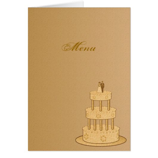 Menu Romantique de mariage d'époque (Devant)