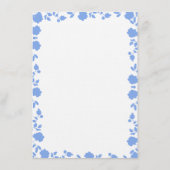 Menu Romantique Soft Plutôt Bleu Mariage Dîner Men (Dos)