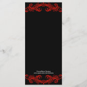 Menu Rood- en zwarte bruiloft (Achterkant)