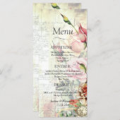 Menu  Roos bruiloft (Voorkant / Achterkant)