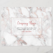 Menu roos-Gold Faux Marble Price (Achterkant)