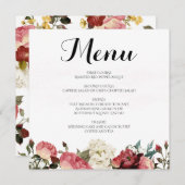 Menu roos Wedding (Voorkant / Achterkant)