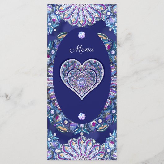 Menu Rosace bleue (Dos)