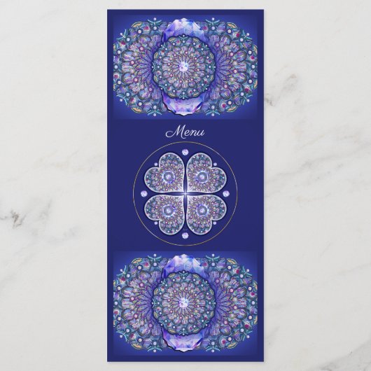 Menu Rosace bleue (Dos)