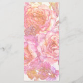 Menu Rose Aquarelle rose (Dos)