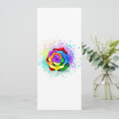 Menu Rose arc-en-ciel coloré (Debout devant)