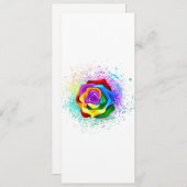 Menu Rose arc-en-ciel coloré (Devant / Derrière)