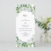Menu Rose blanche Mariage Floral Classic (Debout devant)