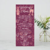 Menu Rose Champagne Pailleté et Étoiles (Debout devant)