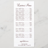 Menu Rose d'Afro-américain de Cutie de 311 petits (Dos)