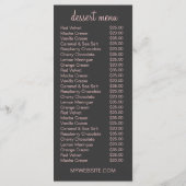 Menu Rose de 311 de Haute pois de petits gâteaux (Dos)