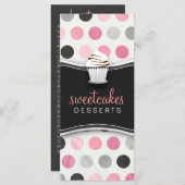 Menu Rose de 311 de Haute pois de petits gâteaux (Devant / Derrière)