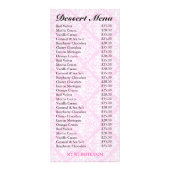 Menu rose de damassé d'Ivorie de 311 desserts de (Dos)
