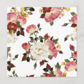 Menu rose de mariage (Dos)