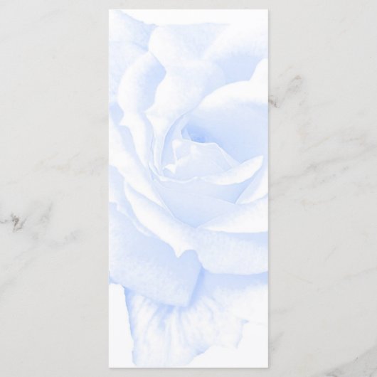 Menu Rose Design Mariage couleur bleu (Dos)