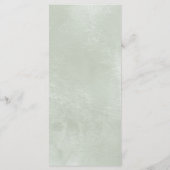 Menu Rose d'hiver Blanc or Mariage Floral (Dos)