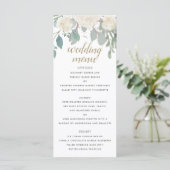 Menu Rose d'hiver Blanc or Mariage Floral (Debout devant)