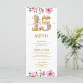Menu Rose Doré Mes Quinze Ans Quinceañera (Debout devant)