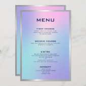 Menu Rose et bleu foncé, accent argent (Devant / Derrière)