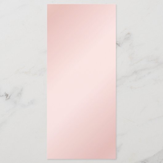 Menu Rose et or élégant Mariage moderne (Dos)