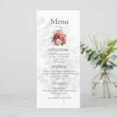 Menu rose Floral Eucalyptus Mariage (Debout devant)