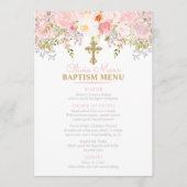 Menu Rose Garden Girl Baptism Custom 5x7 Event (Devant)